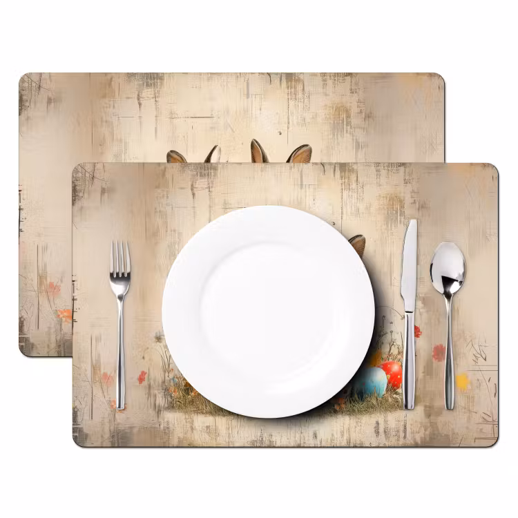 Salvamantel – 6 piezas - Conejos - Flores - Huevos — 2