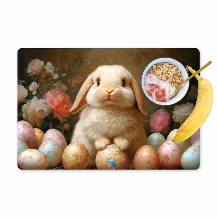 Salvamantel – 6 piezas - Conejo - Huevos de Pascua - Naturaleza muerta — 1