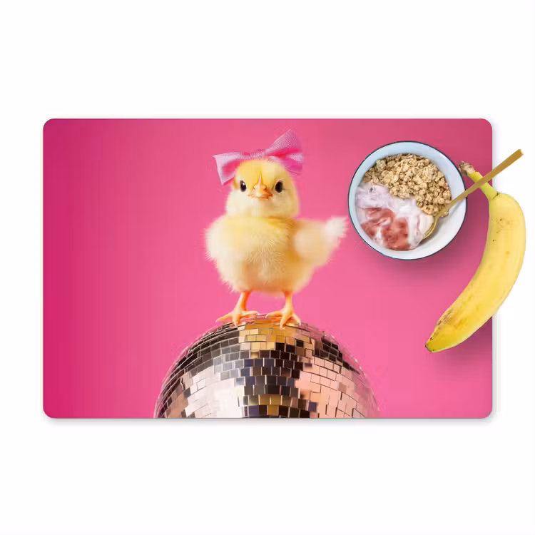 Salvamanteles - Discoball - Chick - Bow — 1