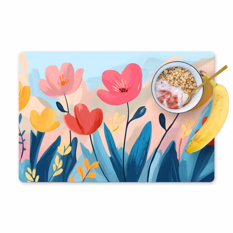 Vinilo para manteles individuales - Ilustración - Flores - Colorido — 1