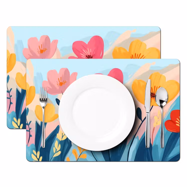 Vinilo para manteles individuales - Ilustración - Flores - Colorido — 2