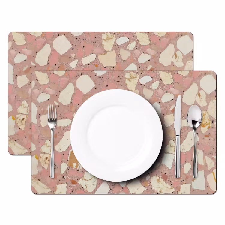 Salvamanteles - Rosa - Decoración - Piedras - Terrazo — 2