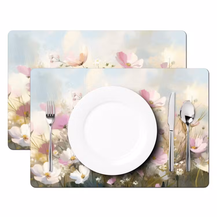 Vinilo para manteles individuales - Cita - Flores - Pintoresco — 2