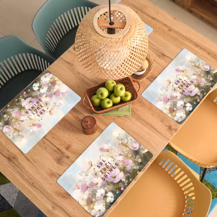 Vinilo para manteles individuales - Cita - Flores - Pintoresco — 3