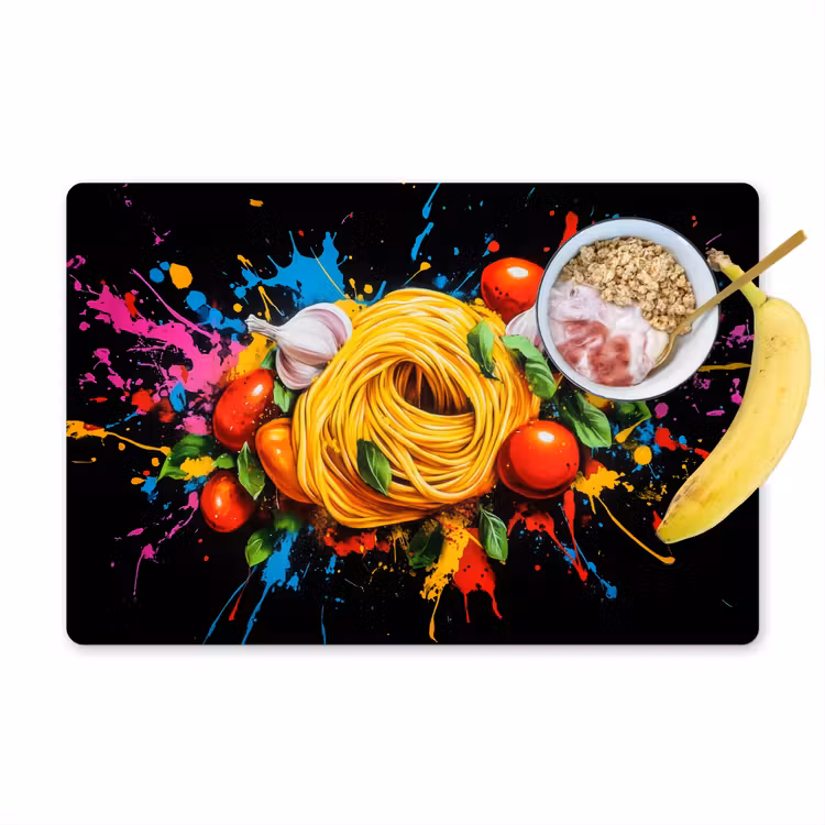 Salvamanteles - Espagueti - Graffiti - Pintura - Colorido - Comida - Moderno — 1
