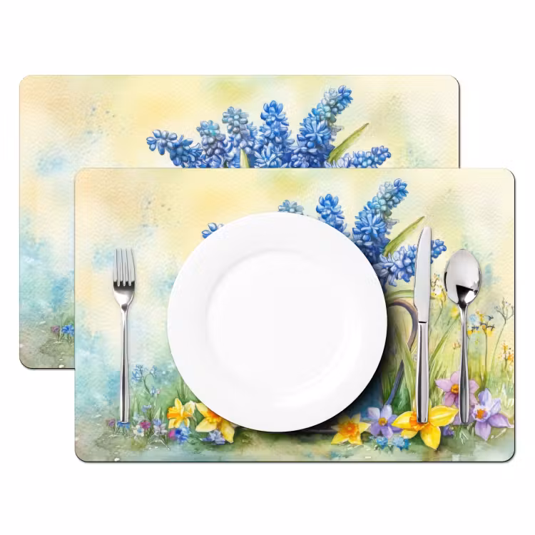 Vinilo para manteles individuales - Flores de lavanda - Cita - Regadera — 2