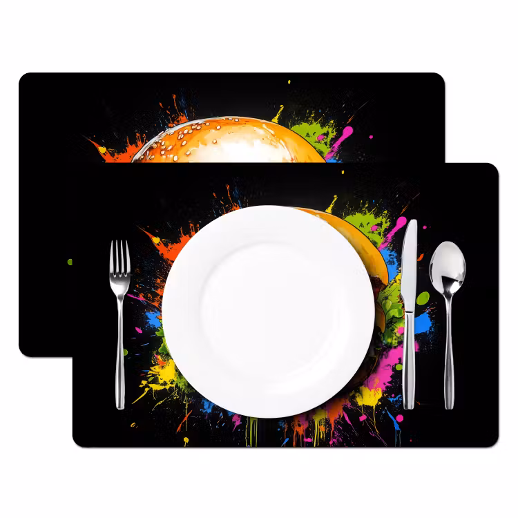 Salvamanteles - Hamburguesa - Graffiti - Pintura - Colorido - Comida - Abstracto — 2