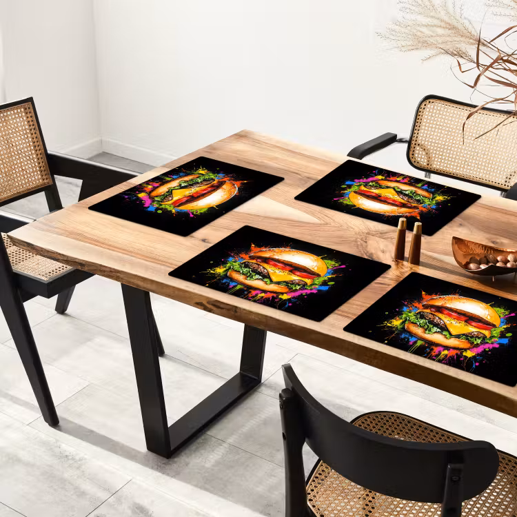 Salvamanteles - Hamburguesa - Graffiti - Pintura - Colorido - Comida - Abstracto — 4