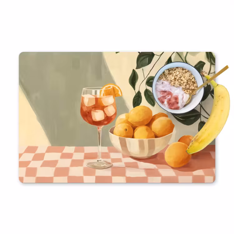 Vinilo para manteles individuales - Limones - Vidrio - Mantel - Bloqueado — 1