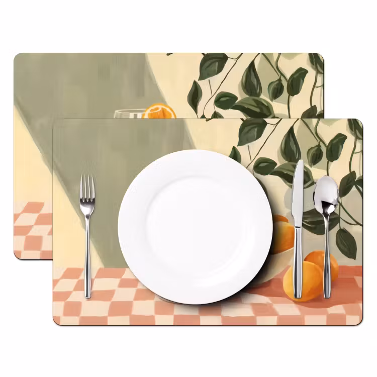 Vinilo para manteles individuales - Limones - Vidrio - Mantel - Bloqueado — 2
