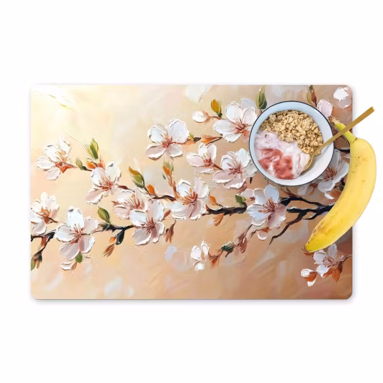 Vinilo para manteles individuales - Ramas en flor - Pintoresco - Rosa — 1
