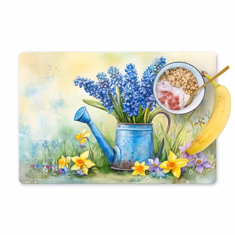 Vinilo para manteles individuales - Regadera - Lavanda - Flores — 1