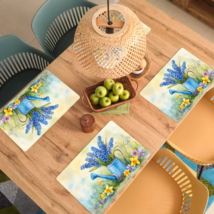 Vinilo para manteles individuales - Regadera - Lavanda - Flores — 3