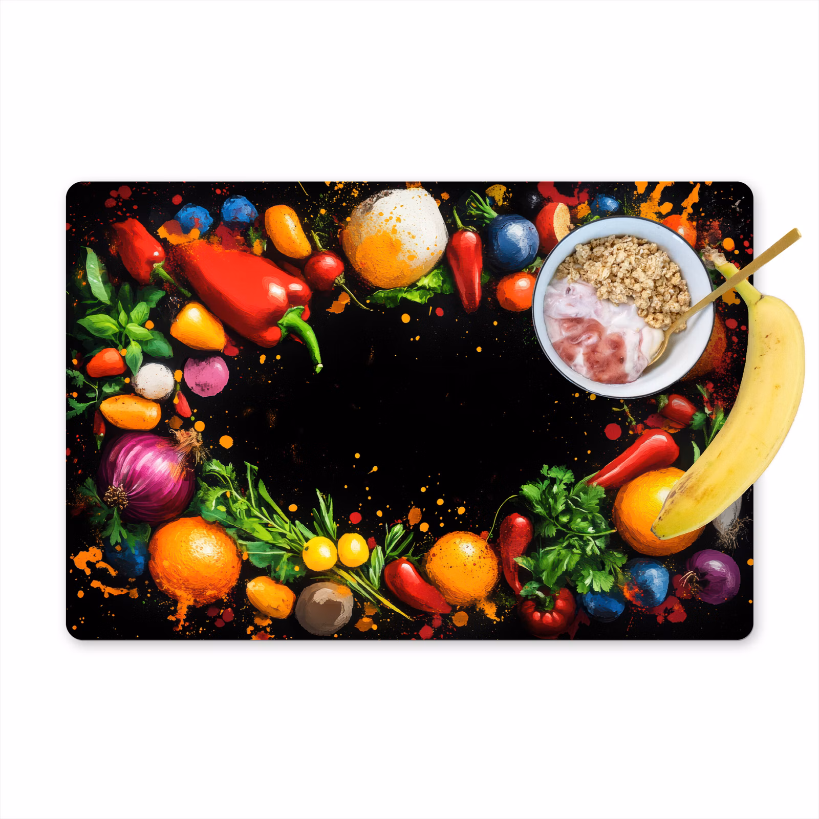 Salvamanteles - Verduras - Graffiti - Colorido - Cocina - Abstracto — 1
