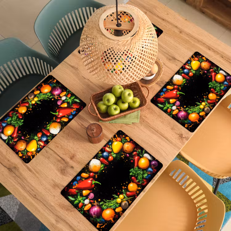 Salvamanteles - Verduras - Graffiti - Colorido - Cocina - Abstracto — 3