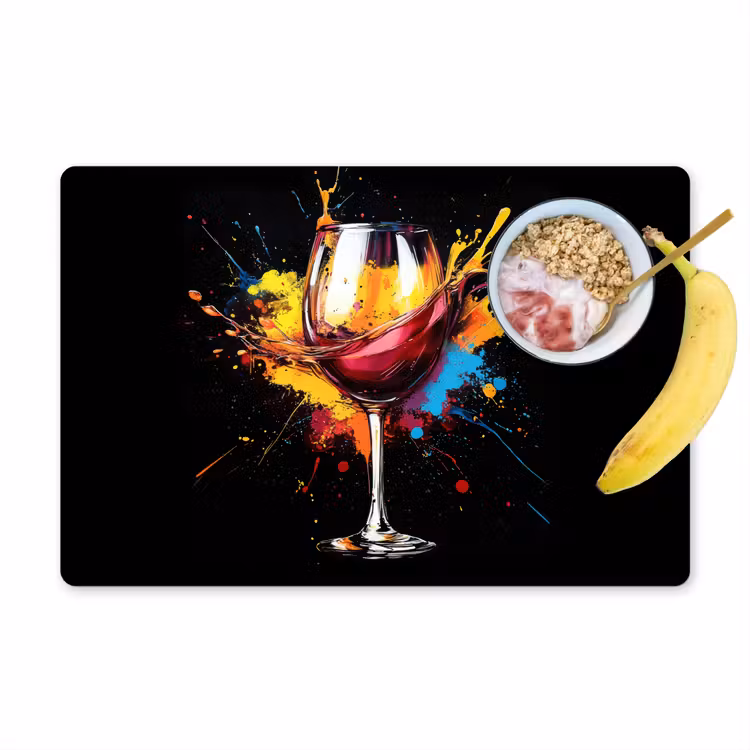 Salvamanteles - Vino - Copa - Graffiti - Bebida - Tinto - Pintura — 1