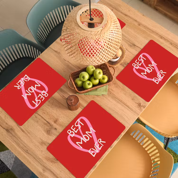 Salvamanteles - Madre - Cita - Corazón - Rojo — 3