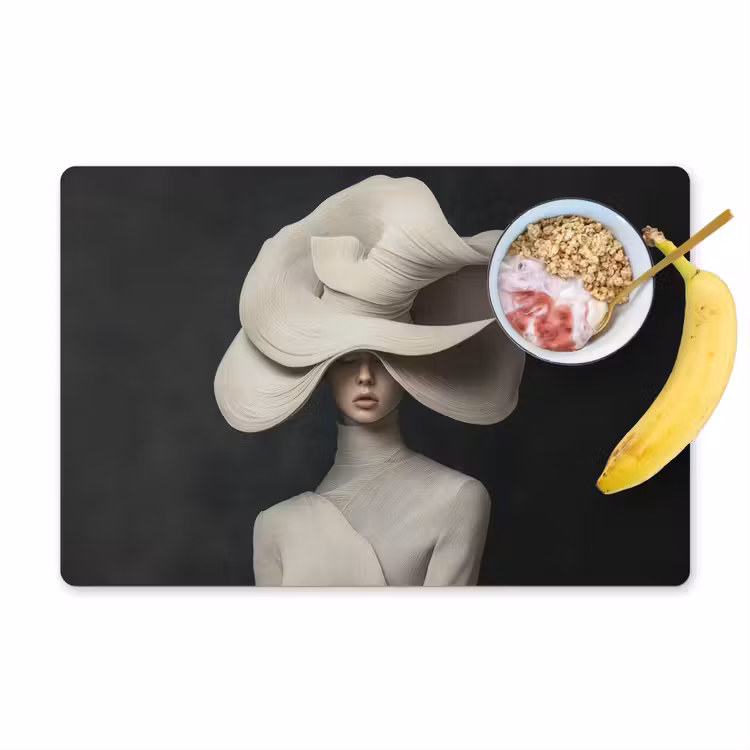Vinilo para manteles individuales - Moderno - Mujer - Sombrero — 1