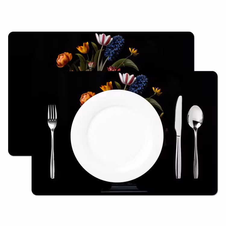 Vinilo para manteles individuales - Primavera - Flores - Clásico - Jarrón — 2