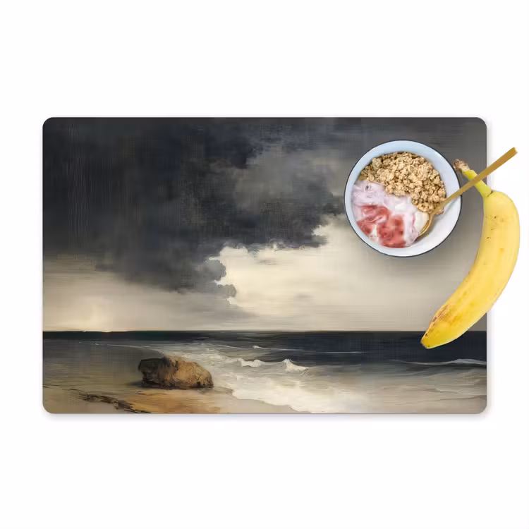 Vinilo para manteles individuales - Costa - Olas - Roca - Tormenta — 1