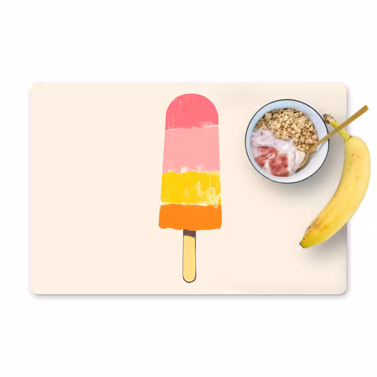 Salvamanteles - Helado de agua - Retro - Stick - Rosa — 1