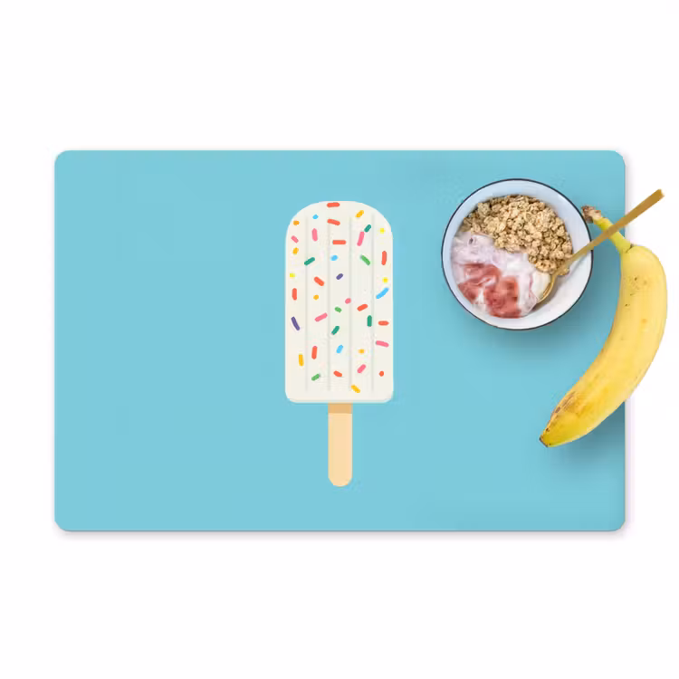Salvamanteles - Helado - Palito - Espolvoreado - Azul claro — 1