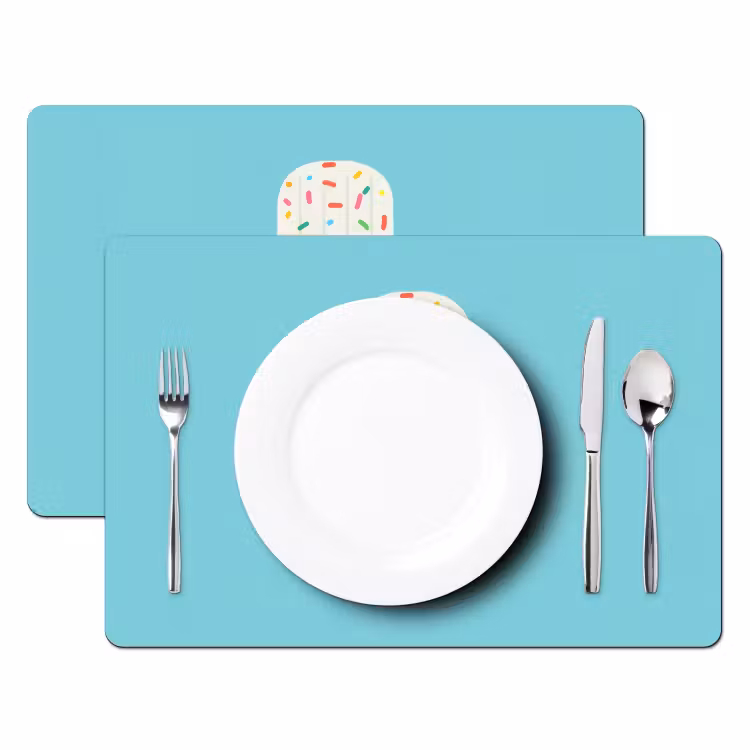 Salvamanteles - Helado - Palito - Espolvoreado - Azul claro — 2