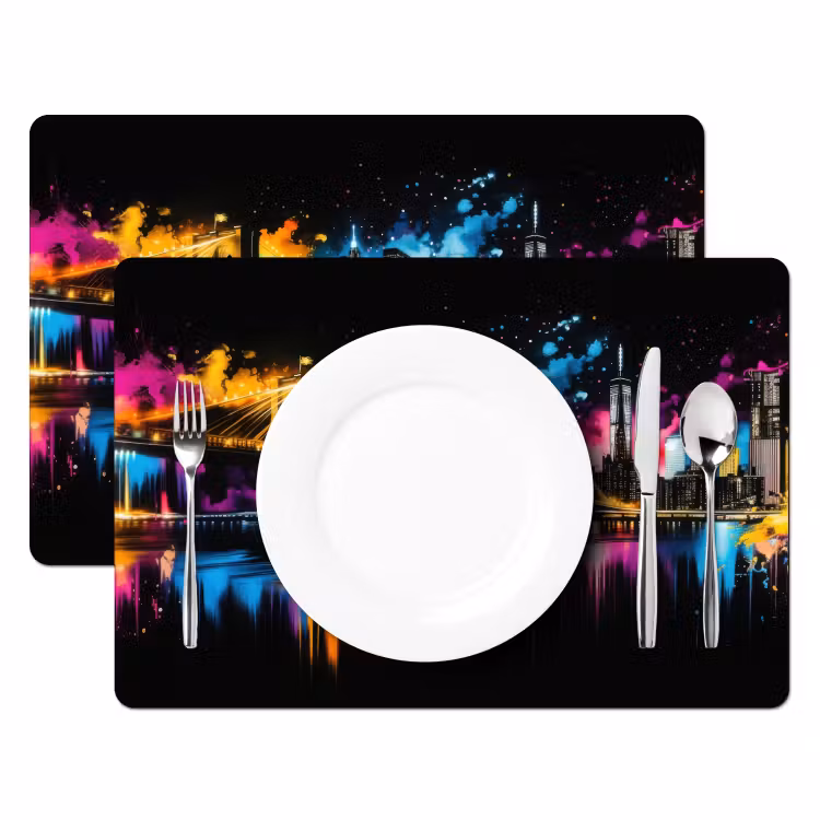 Salvamanteles - Skyline - Puente - Iluminación - Colores — 2