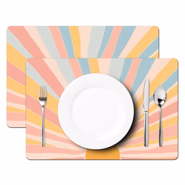 Vinilo para manteles individuales - Ilustración - Sol - Colores pastel — 2