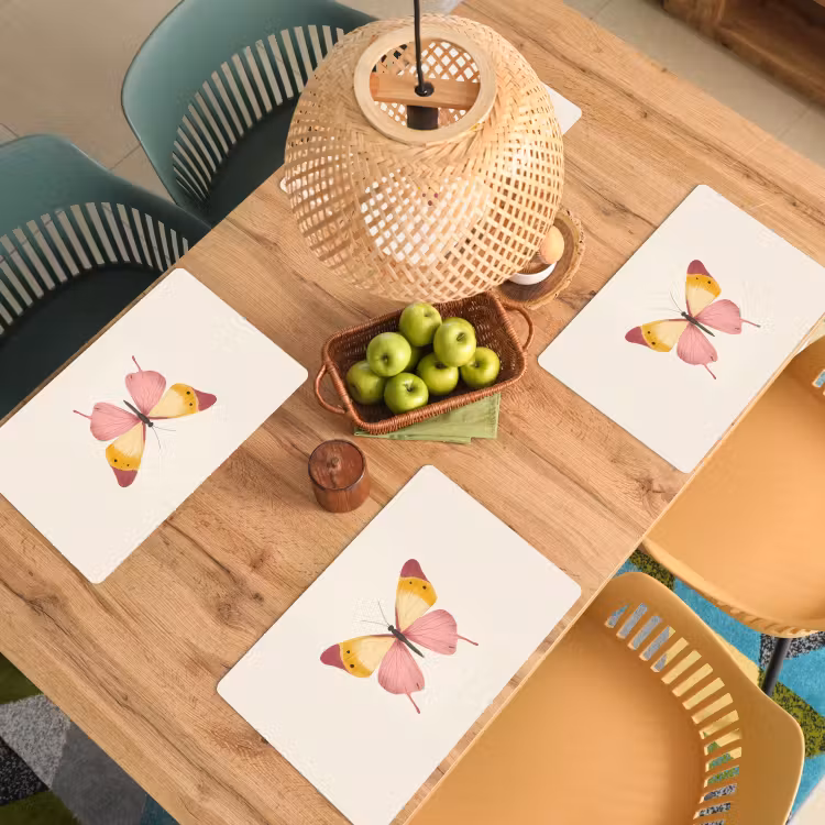 Vinilo para manteles individuales - Mariposa - Ilustración - Rosa — 3