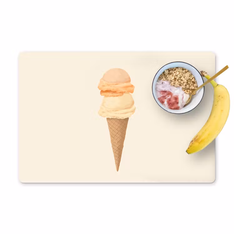 Salvamanteles - Minimalista - Pala helado - Cuerno - Beige — 1