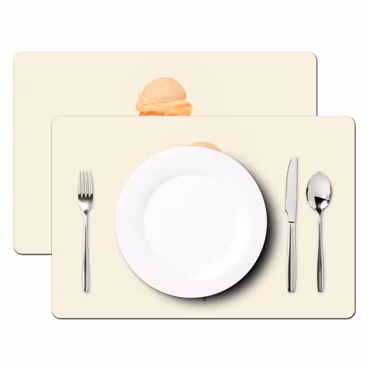 Salvamanteles - Minimalista - Pala helado - Cuerno - Beige — 2