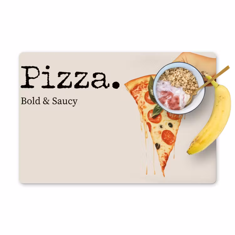 Vinilo para manteles individuales - Pizza - Queso - Pepperoni — 1