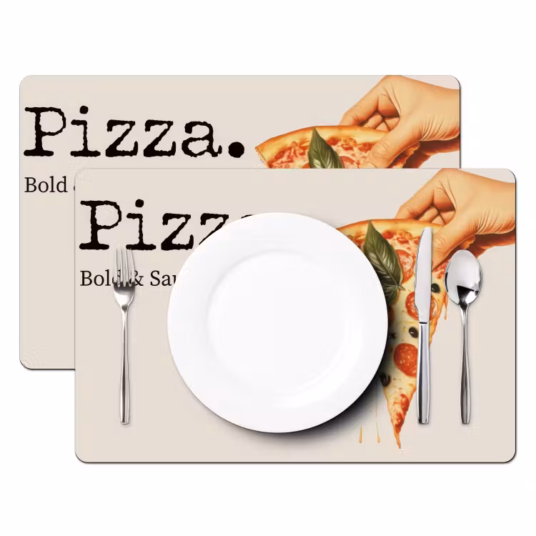 Vinilo para manteles individuales - Pizza - Queso - Pepperoni — 2