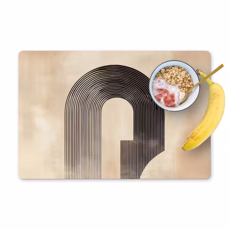 Vinilo para manteles individuales - Lazo - Rayas - Minimalista - Negro — 1