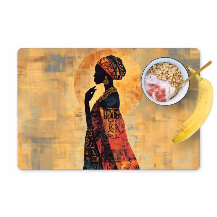 Vinilo para manteles individuales - Mujer - Silueta - Patrones - Ornamentado — 1