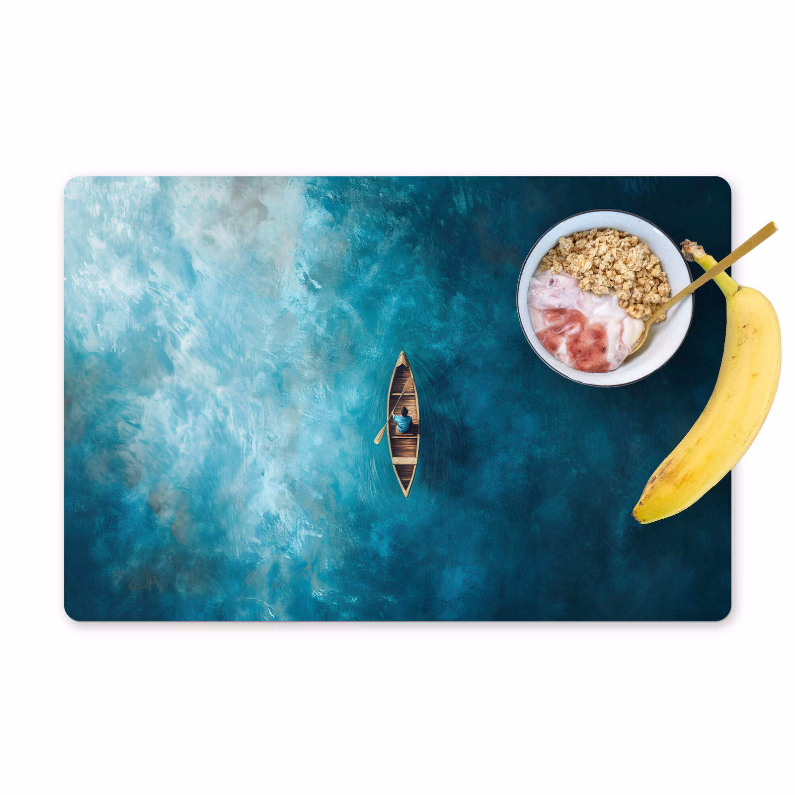 Vinilo para manteles individuales - Barco - Agua - Azul — 1