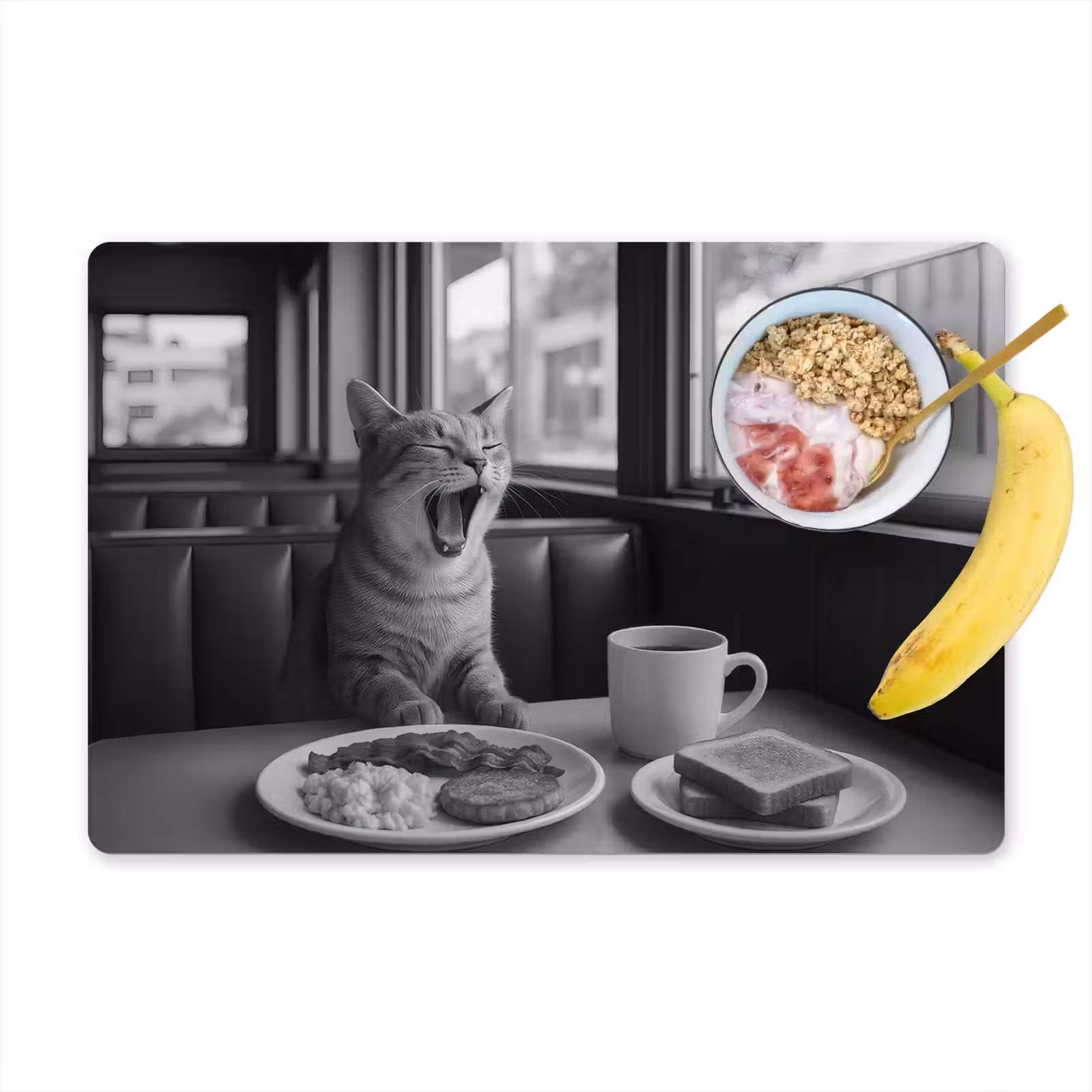 Salvamanteles - Gato - Café - Pan - Negro — 1