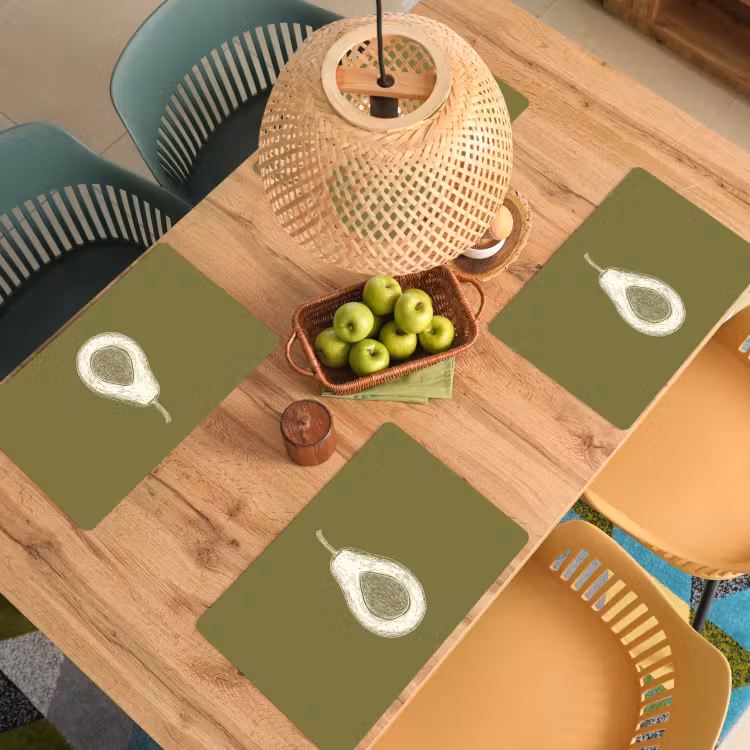 Vinilo para manteles individuales - Aguacate - Minimalista - Ilustración - Verde — 3