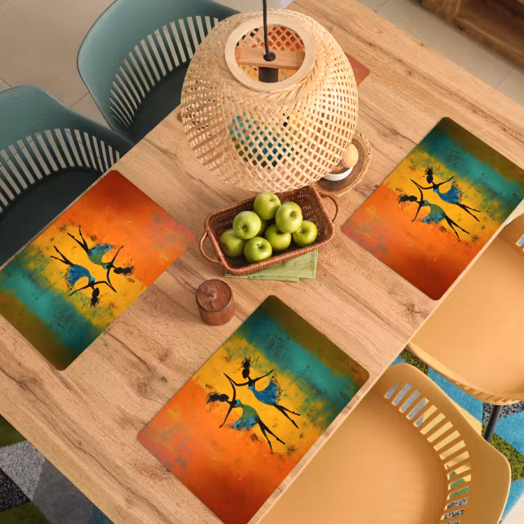 Vinilo para manteles individuales - Bailar - Mujeres - Textura de pintura — 3