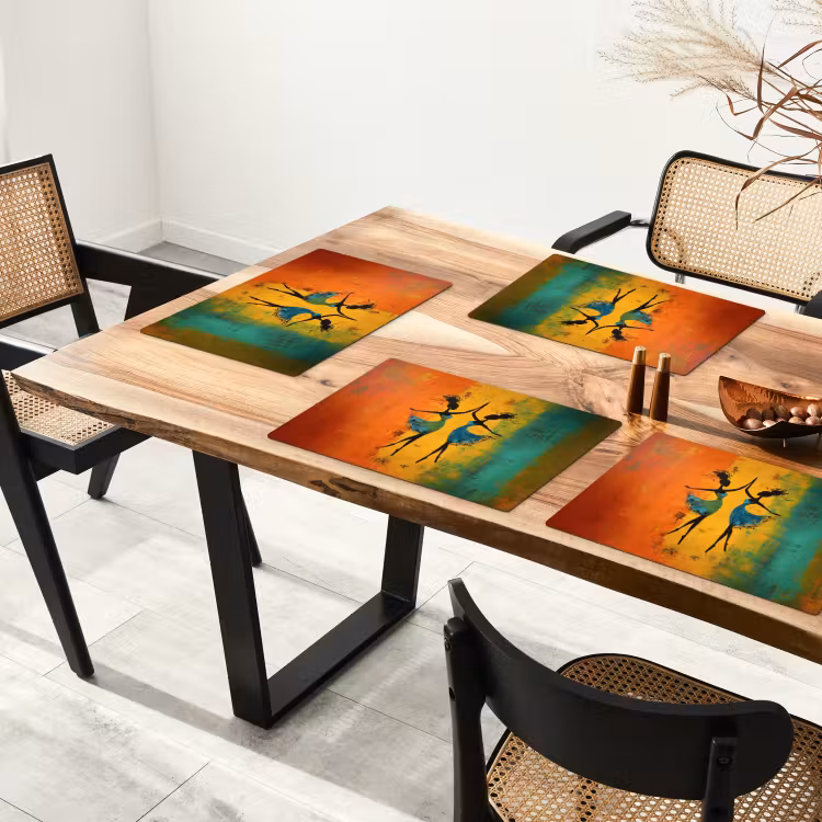 Vinilo para manteles individuales - Bailar - Mujeres - Textura de pintura — 4