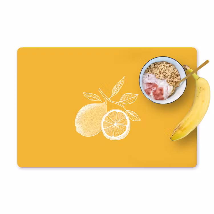 Vinilo para manteles individuales - Limones - Ilustración - Minimalista - Amarillo — 1