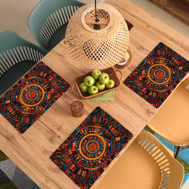 Vinilo para manteles individuales - Mandala - Círculos - Patrones — 3
