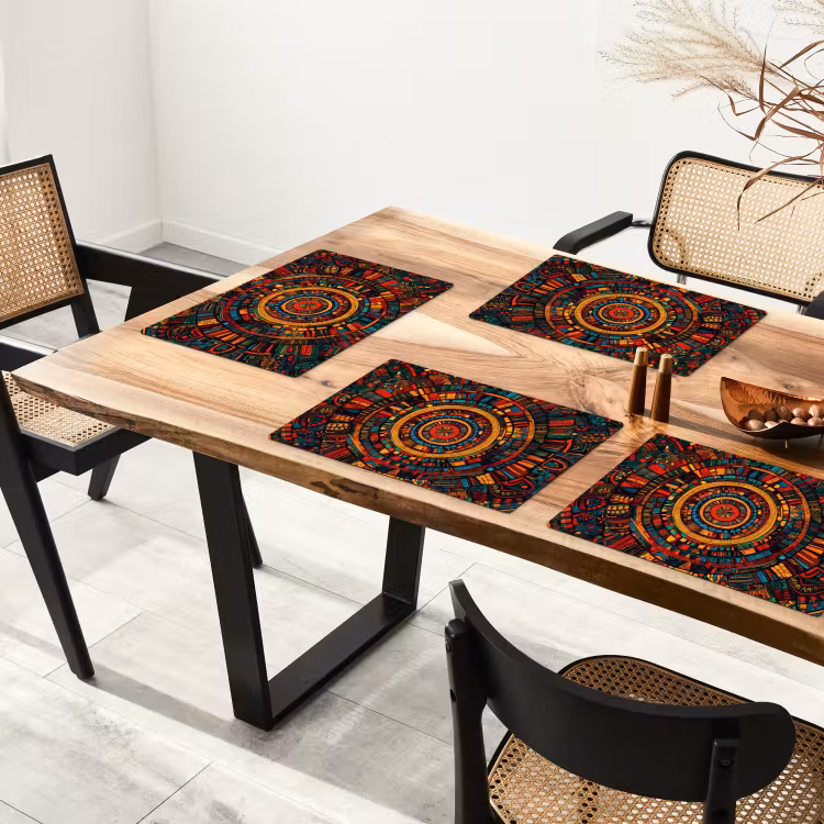Vinilo para manteles individuales - Mandala - Círculos - Patrones — 4