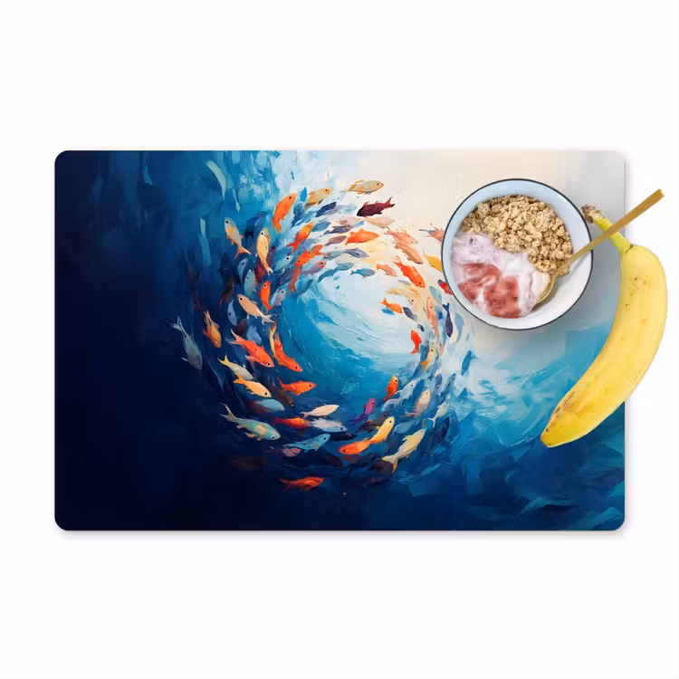 Vinilo para manteles individuales - Mar - Peces - Colorido - Dinámico — 1