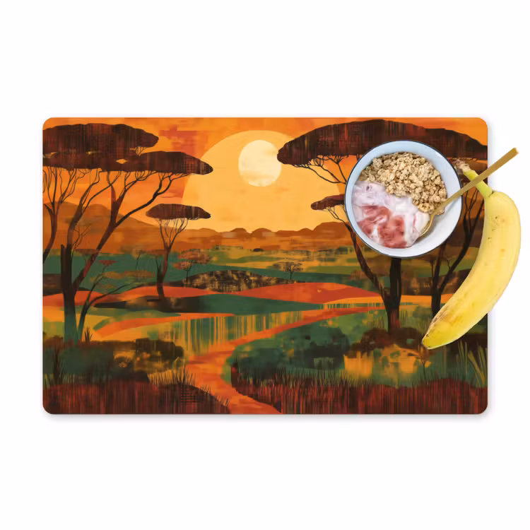 Vinilo para manteles individuales - Paisaje - Africano - Sol — 1