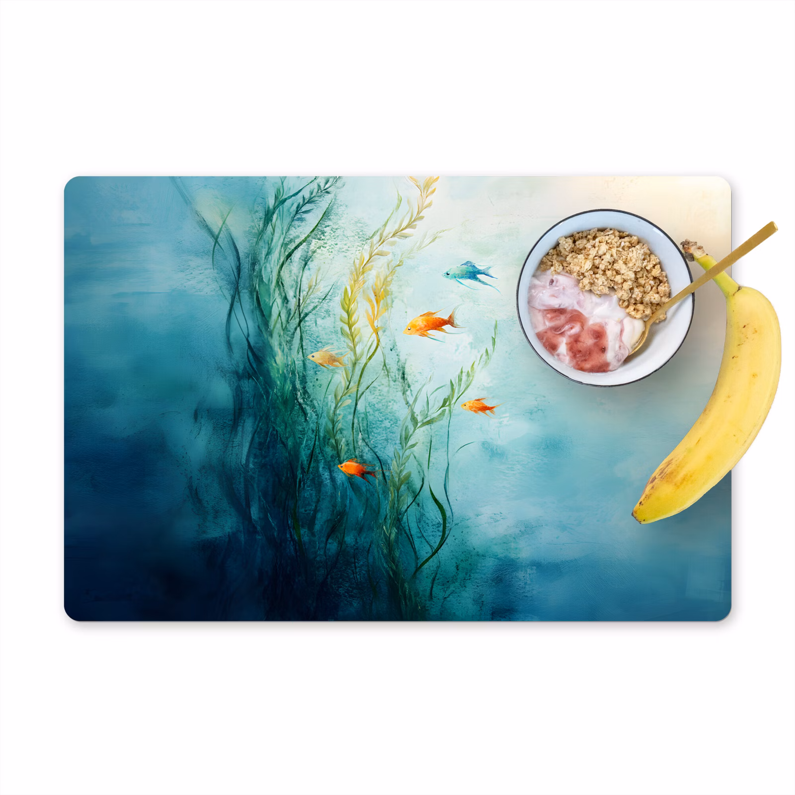 Vinilo para manteles individuales - Plantas acuáticas - Peces - Colorido - Agua — 1