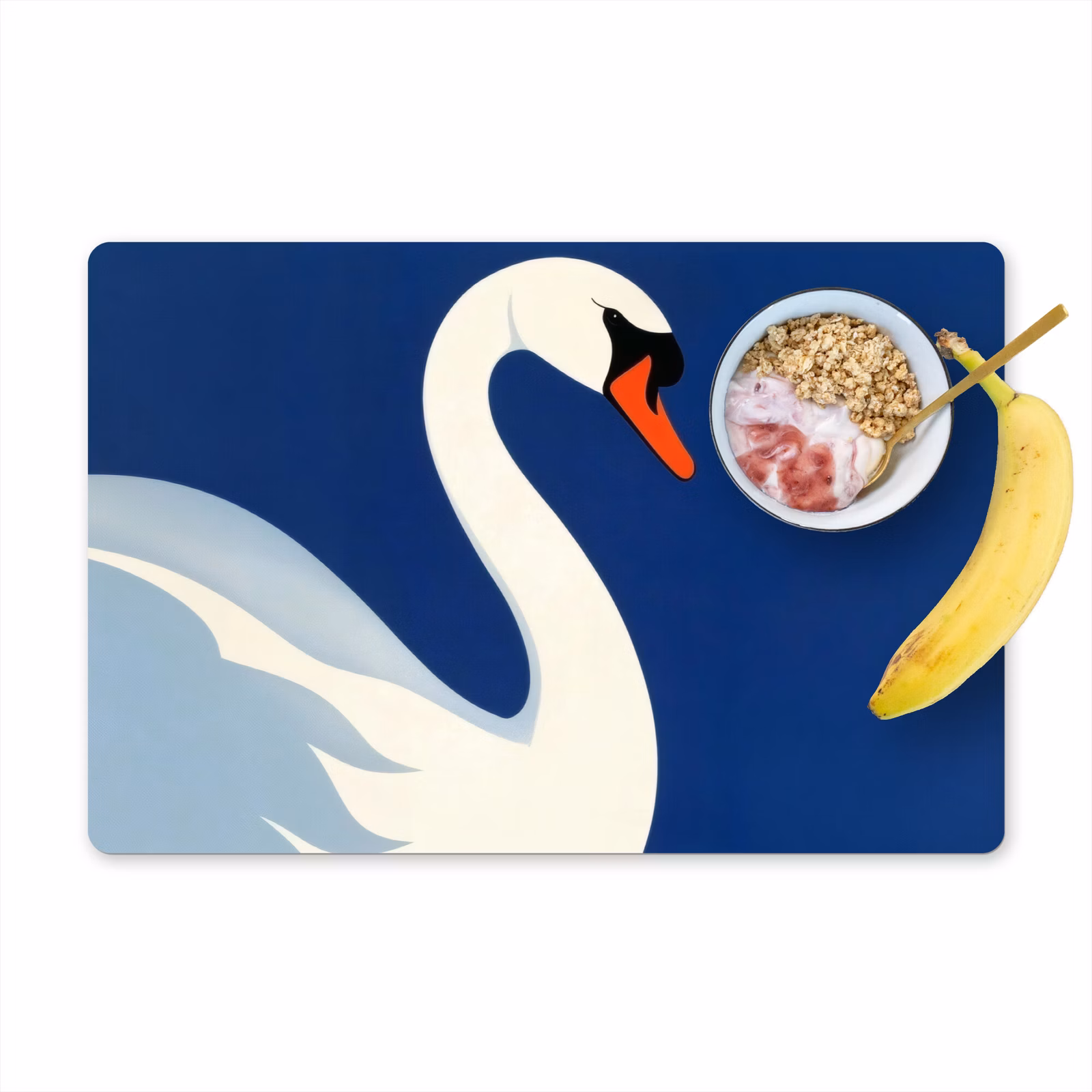 Vinilo para manteles individuales - Cisne - Blanco - Pico - Ilustración — 1