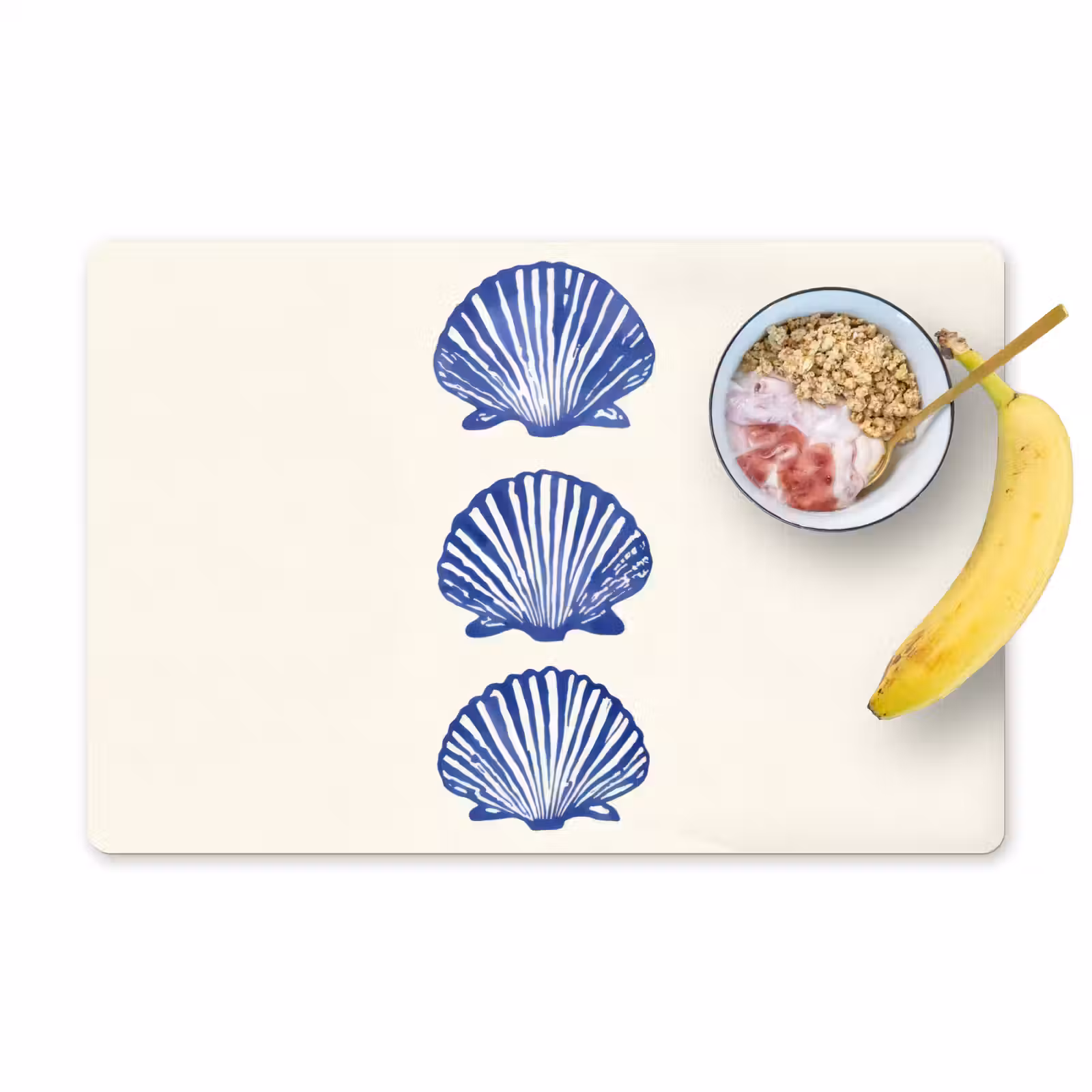 Vinilo para manteles individuales - Conchas - Azul - Patrón — 1