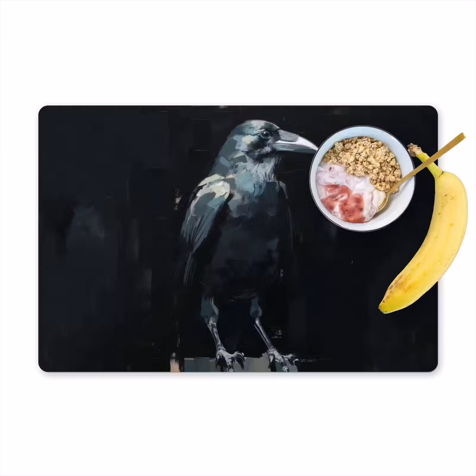 Vinilo para manteles individuales - Cuervo - Pájaros - Negro — 1